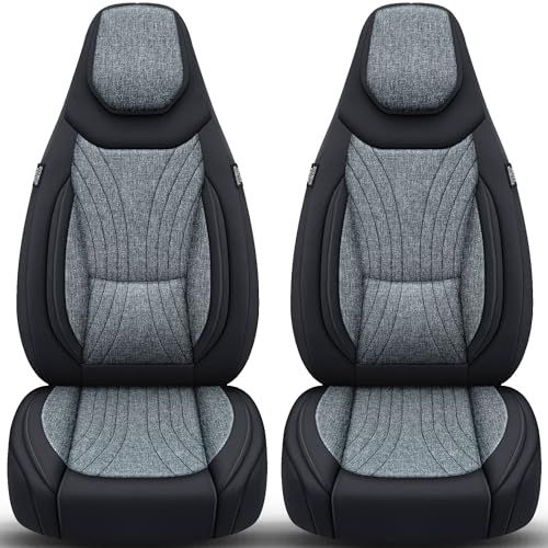 Bremer Sitzbezüge Pössl Premium Camper stoelhoezen voor C1 in Schwarz/Grau (2 losse stoelen)