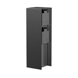 ledscom.de Tuincontactdoos POMI voor buiten, IP44, 2-weg, roestvrij staal, zwart, vierkant, 23 cm