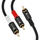 Devinal RCA Y-kabel, RCA/Phono Y-splitter, RCA 1 mannelijk naar 2 mannelijk Y-adapter, mannelijk/mannelijke subwooferkabel verguld voor subs/versterkers/Hi-Fis/Home Theater/ontvangers 10 voet/3 m