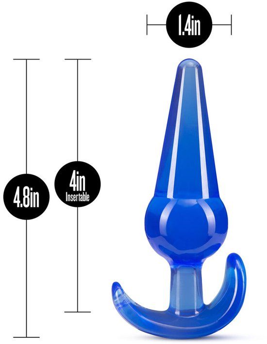 Blush Novelties Blush B Yours Large anaalplug - Blauw - 12.3 cm