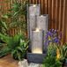 Jardin de jeu d'eau avec pompe et LED - 100 cm - Aspect granit - Intérieur et extérieur