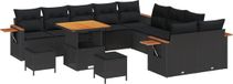 vidaXL Tuinbank Set Zwart
