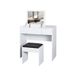 Snow Coiffeuse Tabouret Blanche