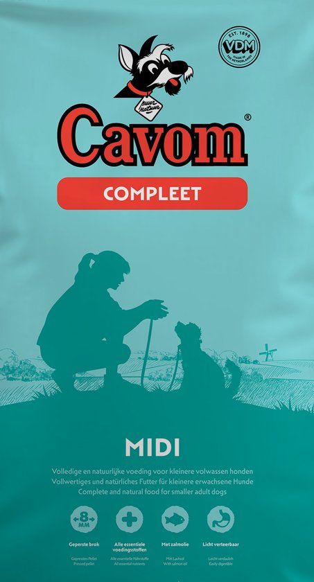 CAVOM Compleet Midi - Hond - Volledig droogvoer - 2 kg