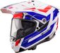 Caberg Tanami Ranger, casque d'aventure, couleur : Blanc/Bleu/Rouge, taille : M