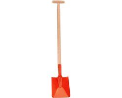 Basic Metalen Schep met Houten Steel 65 cm Assorti