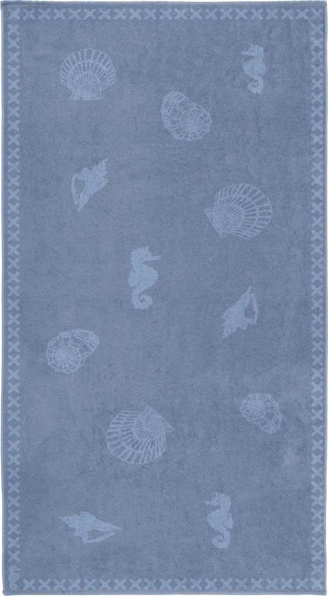 Seahorse Shells Strandlaken XL - 100 x 200 cm - Jeans - 8719002060340