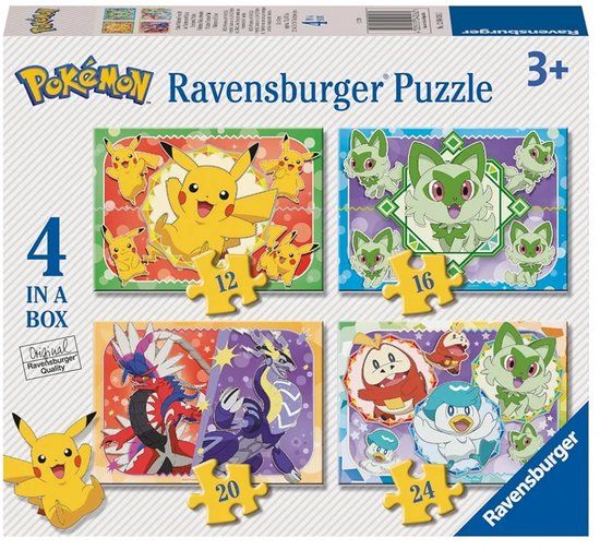 Ravensburger Puzzel Pokemon - Legpuzzel - 12, 16, 20, 24 Stukjes