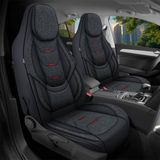 Bremer Sitzbezüge Challenger Premium Camper stoelhoezen voor S H4 in Zwart/Antraciet (2 losse stoelen)