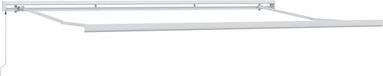 vidaXL Parasol manuel 5 x 3 m rayé vert et blanc