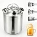 Cuve de nettoyage en inox pour bière, 10 litres, avec 3 raccords : A, G, S