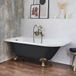 Hudson Reed Baignoire îlot demi-ronde Classique 168,5cm x 75cm - Dark Charcoal (Gris), avec pieds de baignoire Or brossé | Oxford