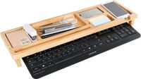 Merkloos / Sans marque Decopatent 2 in 1 Monitorstandaard - Bamboe hout
