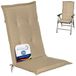 Beautissu Loft HL Coussins de jardin Dossier haut - 120 x 50 cm - Coussin Nature - Coussin d'assise Coussin de chaise de jardin résistant aux UV