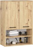 Akord Hangende Badkamerkast FIN H934 W64 met 2 Deuren en 4 Planken Artisan Eik 64 x 94 x 30 cm