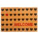 Relaxdays kokosmat, Welcome, 60x40 cm, antislip, weerbestendig, meerkleurig