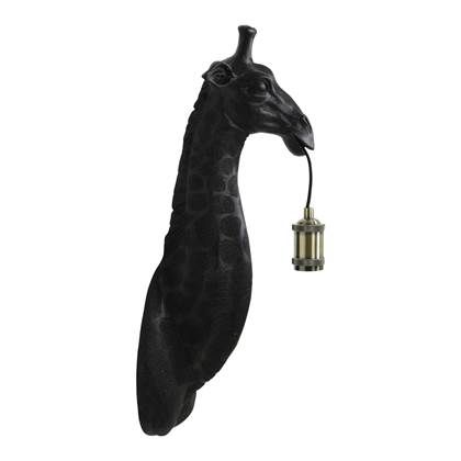 Light &amp; Living Light & Living Giraffe Wandlamp - Zwart - 20.5x19x61cm