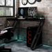 Maison Exclusive Bureau de jeu avec cadre ZZ noir et rouge 90x60x75 cm