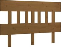 vidaXL Hoofdbord 123,5x3x81 cm massief grenenhout honingbruin