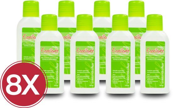 Eccellente 8x Koffiemachine Ontkalker - Melkzuur - 8x Ontkalken