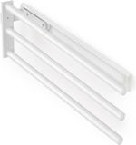 Emuca Handdoekenrek verlengbaar, 3 armen, 440 mm, Aluminium, Wit