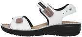 Berkemann Dames sandalen Leni Wit Leer 41.5 Platte sandalen