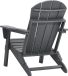 Vevor Set Van 2 Adirondack Stoelen, Tuinstoelen, Ligstoelen, Opvouwbaar Grijs