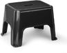 Plasticforte Tabouret de cuisine/repose-pieds - 40 x 30 x 28 cm - noir
