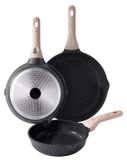 Solidchoice - Set de casseroles antiadhésives - 3 pièces, cuisine saine, convient à toutes les plaques de cuisson