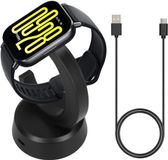 kwmobile Sporthorloge Laadstation Geschikt voor Xiaomi Redmi Watch 5 Active / Watch 5 Lite Oplader - Smartwatch Lader en Houder - Met Magneet en 100 cm Kabel in Zwart