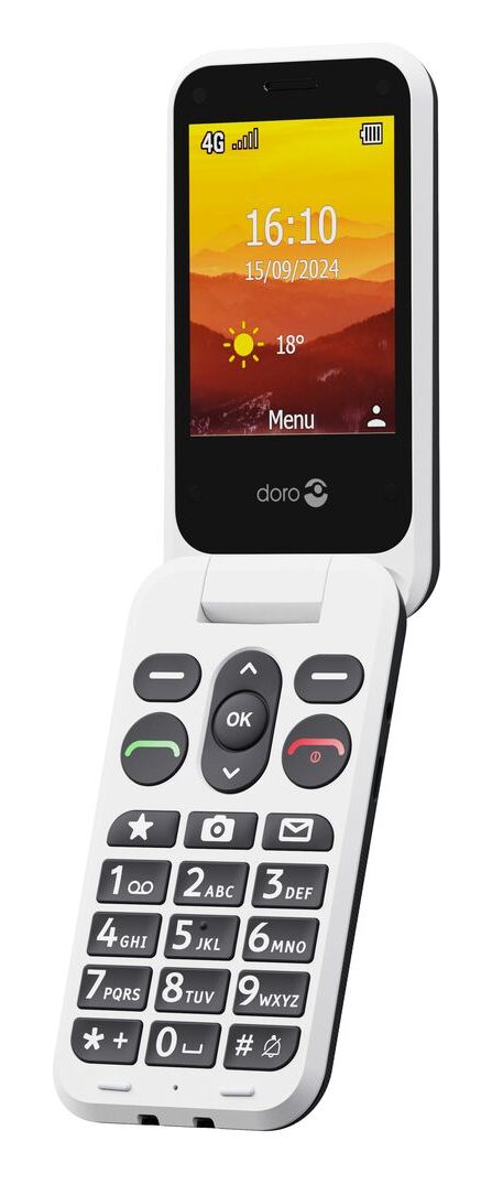 Doro Leva 20 - Klaptelefoon voor Senioren - 4G - Zwart/Wit
