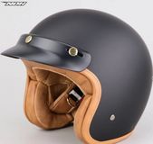 Nox Mat Zwarte Jethelm - Scooter helm - Nox N243 Stijlvolle Retro Helm met ECE 22.06 Keuring - Scooterhelm - Jethelm met Comfort voering - Motorhelm - Fatbike Helm - Speed Pedelec Helm - XL (60 cm)