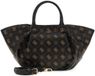 GUESS Allegra Girlfriend Satchel Espresso Logo donkerbruin schoudertas handtas