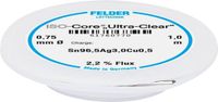 Felder ISO-Core Ultra Clear SAC305 Soldeertin Spoel Sn96,5Ag3Cu0,5 0.75 mm