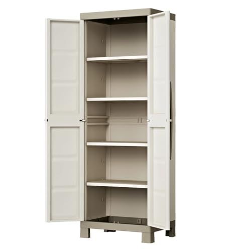 Keter Excellence Opbergkast hoog - 4 planken - 45x65x182cm - Beige/Taupe