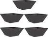 vidaXL Plantenbak - 5 stuks - Zwart - 35 x 35 x 15 cm - Koudgewalst staal