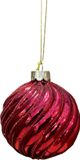 Uniplant Kerstbal swirl rood 8 cm