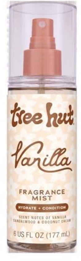 Tree Hut Vanilla Hair & Body Mist – Hydraterende Body Spray – Alcoholvrij – Vanille, Sandelhout & Kokos Geur – Voor Haar & Lichaam – 177 ml