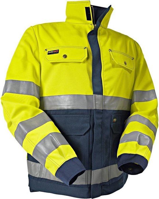 Blåkläder 4026-1804 High Vis Parka Heren Geel/Marineblauw Maat M