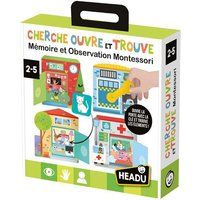 Headu Educatief spel Zoek, open en vind Geheugen en observatie Montessori