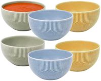 Secret de Gourmet Soepkommen Memphis - D14 cm - groen / blauw / geel keramiek