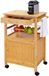 Relaxdays Keukenwagen - 47x81x36 cm - met opbergruimte - naturel