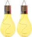 Lumineo - 2x Solar LED Tuinlampen - Geel - 14cm - Peertje Vorm