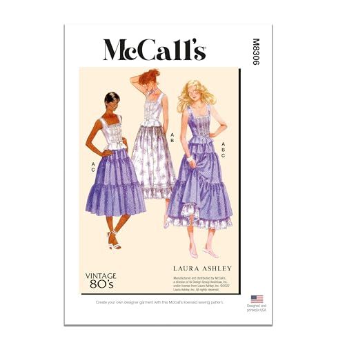 McCall's M8306A5 Misses' Top and Skirts Sewing Pattern by Laura Ashley