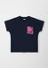s.Oliver T-shirt met printdetail navy katoen korte mouw M