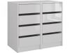 Vicco Sherry Dressoir – 80.2 x 76 cm Set van 2 Wit/wit hoogglans