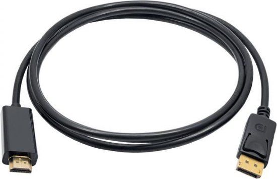 Akyga AK-AV-05 video kabel adapter 1,8 m HDMI Type A (Standaard) DisplayPort Zwart, Goud