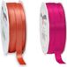Glorex Hobby Satijn cadeau inpak deco sierlint - 2 tinten roze - 25 meter x 1 cm