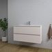 Saniclass Chaci Badkamermeubelset - 100x46x55cm - keramische wastafel wit - 1 ovale wasbak - 1 kraangat - 2 lades - mat cotton (beige)