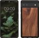 kwmobile telefoonhoesje geschikt voor Google Pixel 6a - Hoesje met bumper in vintage bruin / bruin - Backcover - hout